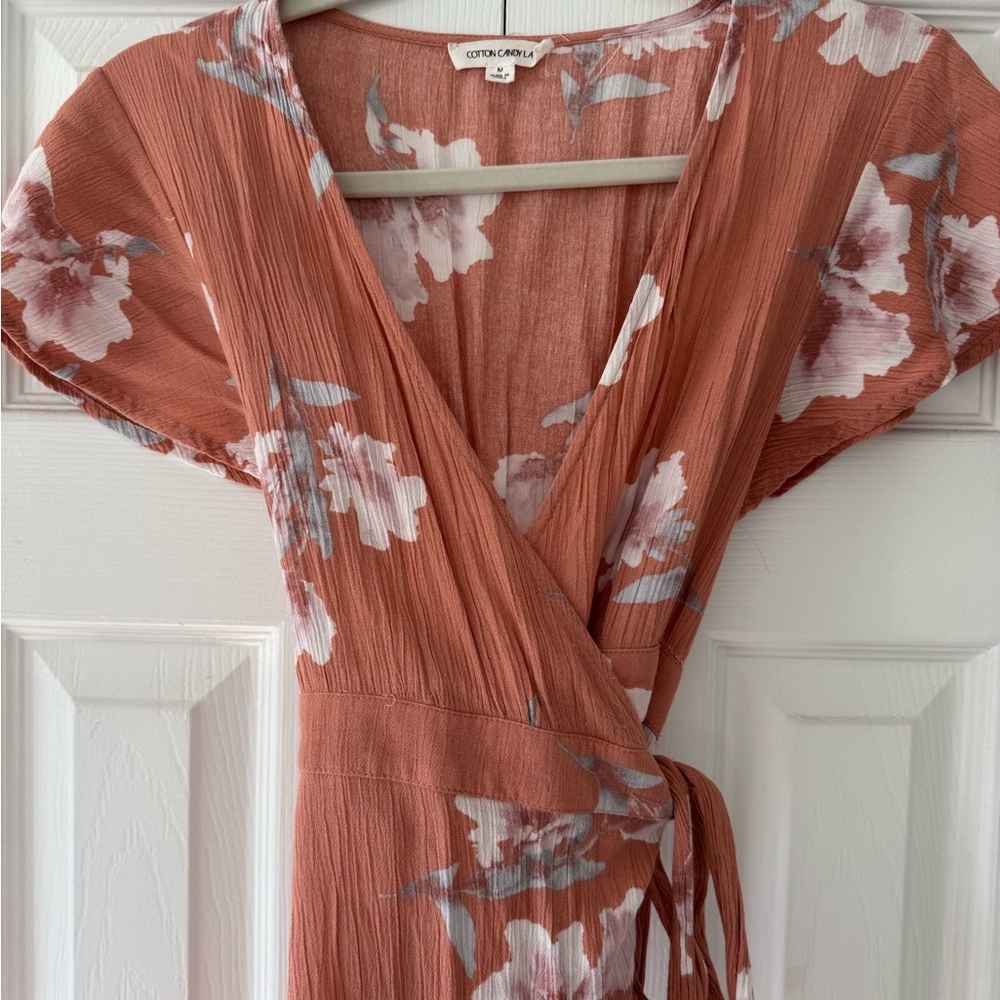 Cotton Candy Terracotta Floral Dress